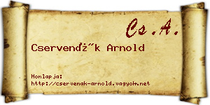 Cservenák Arnold névjegykártya